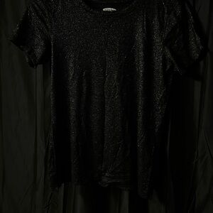 Old Navy Black Sparkle Short Sleeve Tee